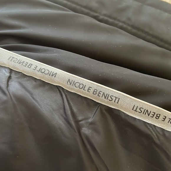 Nicole Benisti Leather-trim Down Jacket Black Size XS - Picture 14 of 16